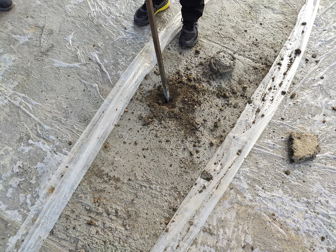 Выполнение зондажей залитого бетона